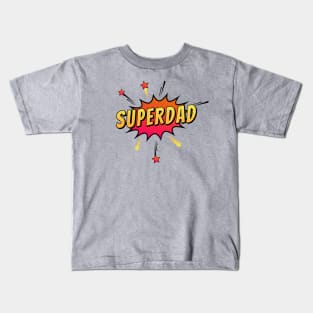 Father's Day Superdad Retro Comic Pop Art Kids T-Shirt